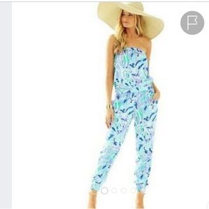 Lilly Pulitzer strapless jumpsuit